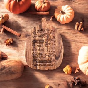 Homemade Pumpkin Pie Recipe Cutting Board