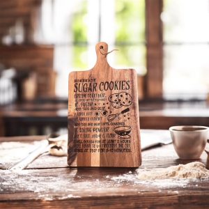 Homemade Sugar Cookie Recipe Cutting Board