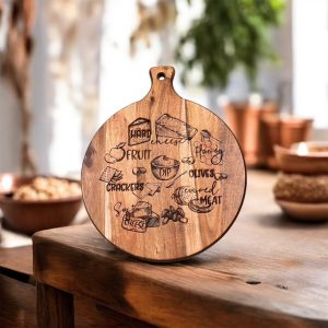 Charcuterie Board - Round w/ Handle